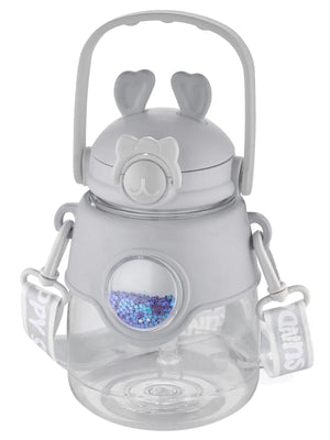 Vagonlife Taşıma Askılı Pipetli Çocuk Su Matarası 1250 ml - Gri