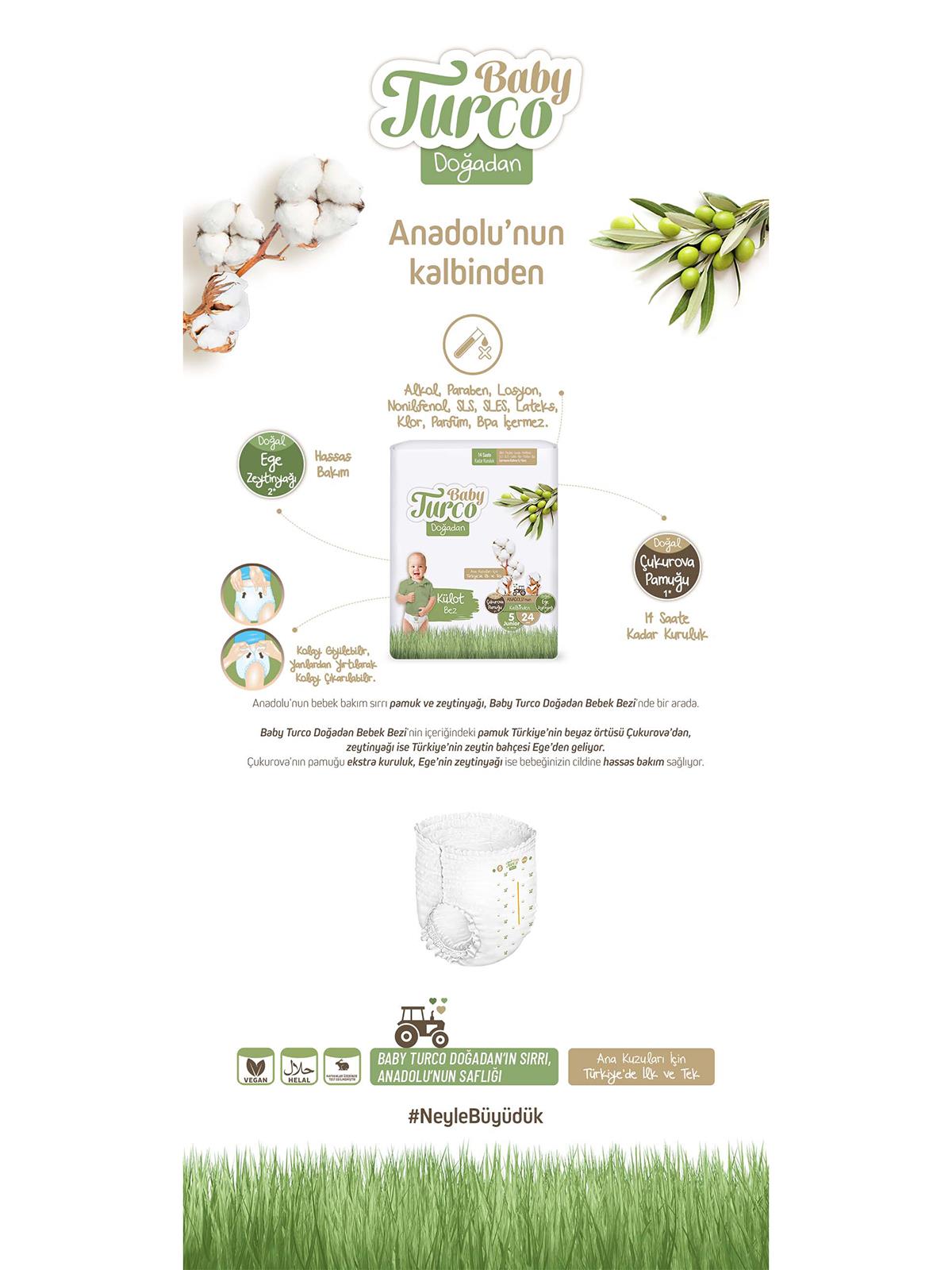 Baby Turco Doğadan Fırsat Paketi Külot Bez 6 Xlarge Numara 46 Adet