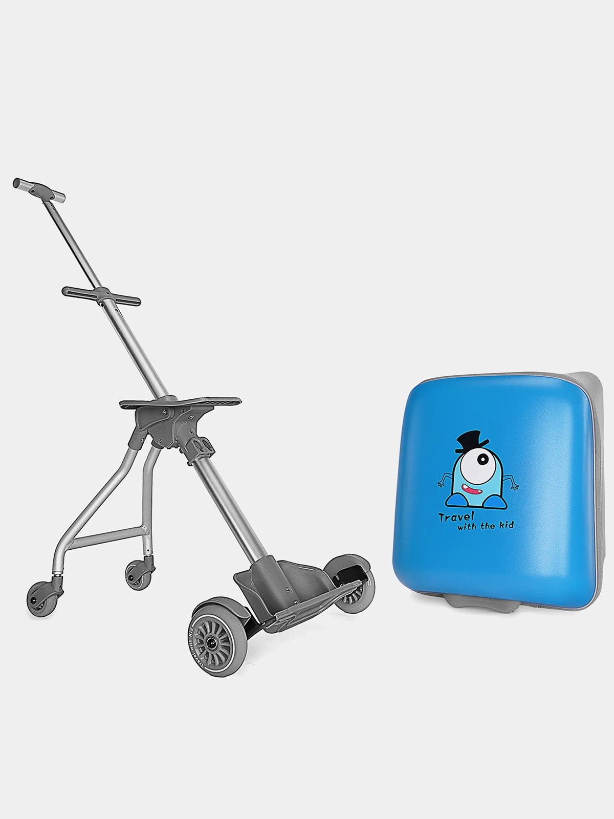 Tucklebery Oturaklı Gezgin Çocuk Valizi - Mavi