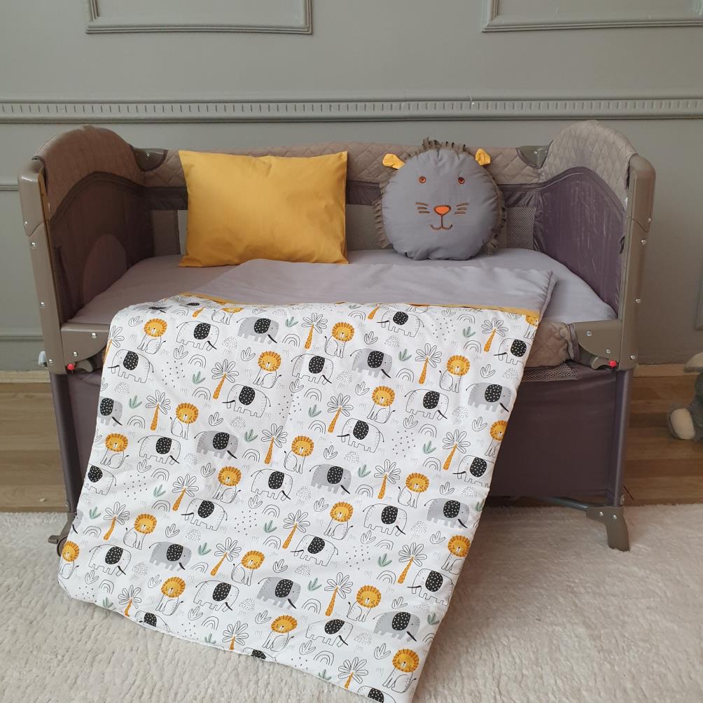 Yuar Baby 5 Parça Oyun parkı uyku seti - Gri