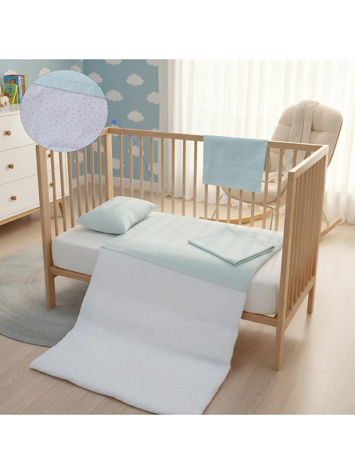 Yuar Baby Bebek Nevresim Seti - Yeşil