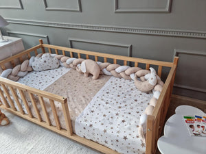 Yuar Baby Montessori Eko Örgü Uyku Seti - Kahverengi