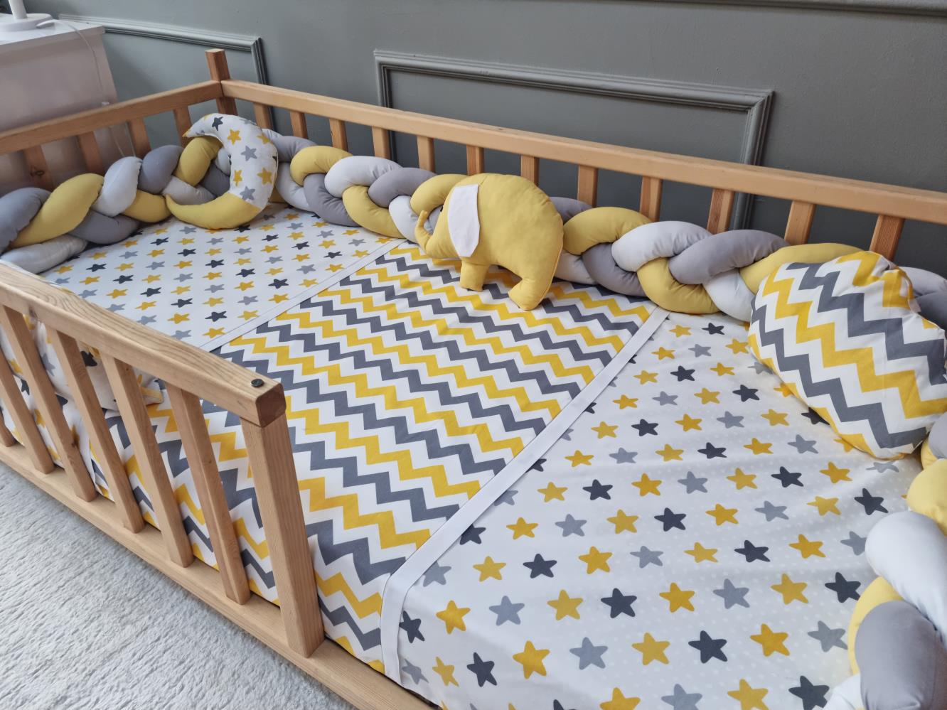 Yuar Baby Montessori Eko Örgü Uyku Seti - Sarı