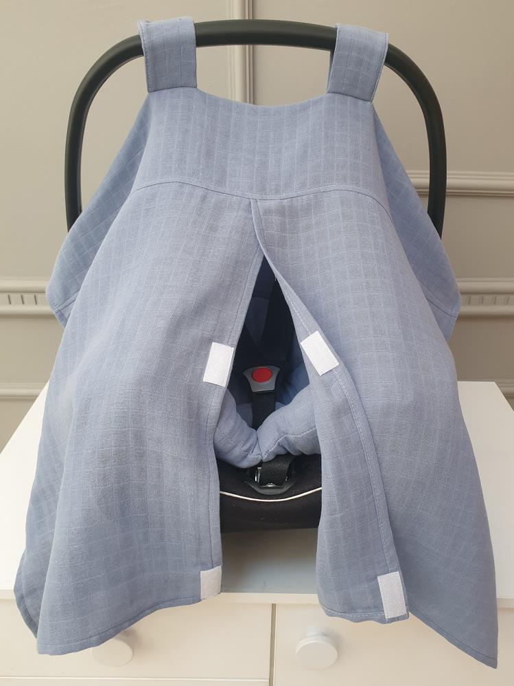 Yuar Baby Müslin Anakucağı Örtü ve Minder Seti - Mavi