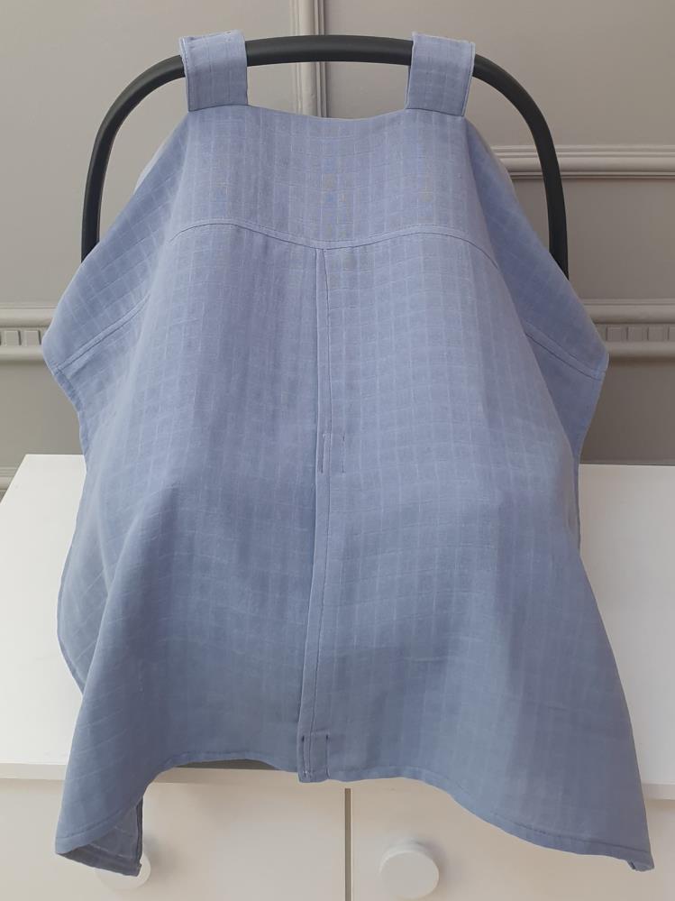 Yuar Baby Müslin Anakucağı Örtü ve Minder Seti - Mavi