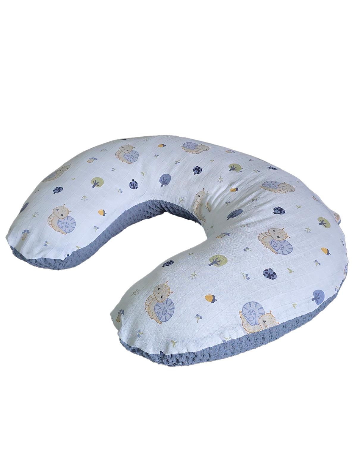 Yuar Baby Pike & Müslin Desenli Emzirme Minderi - Pembe