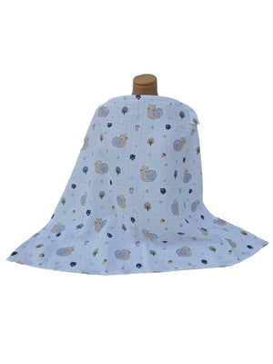 Yuar Baby Müslin Desenli Emzirme Önlüğü - Lacivert