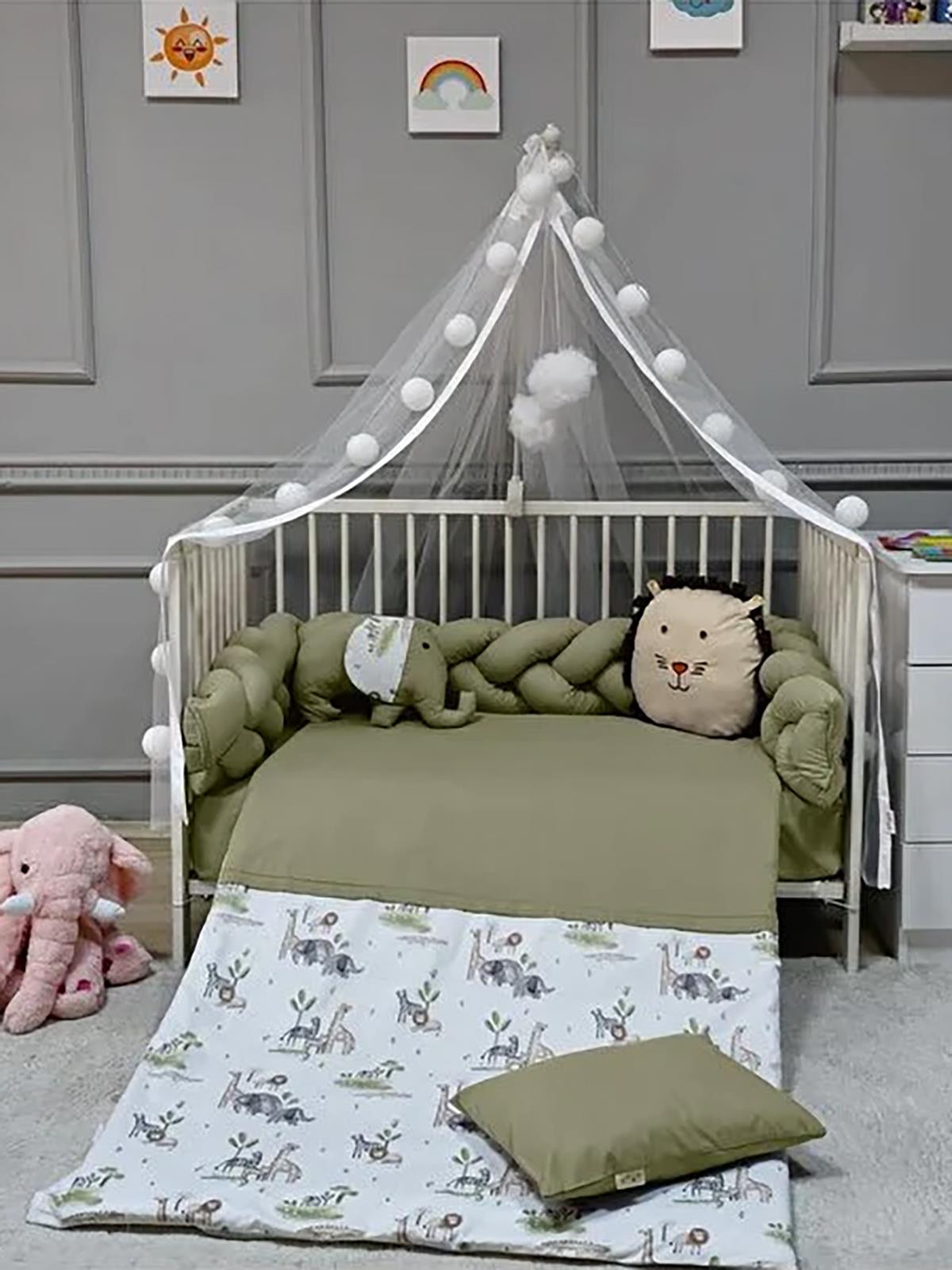 Yuar Baby Örgü Beşik Uyku Seti - Yeşil