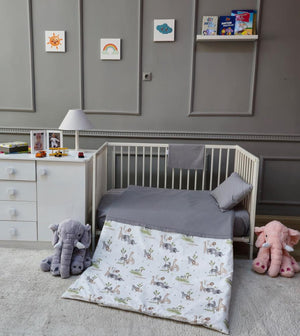 Yuar Baby Bebek Nevresim Seti - Gri