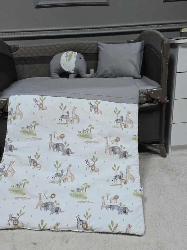 Yuar Baby Oyun Parkı 5 Parça Uyku Seti - Gri