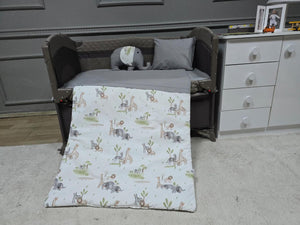 Yuar Baby Oyun Parkı 5 Parça Uyku Seti - Gri