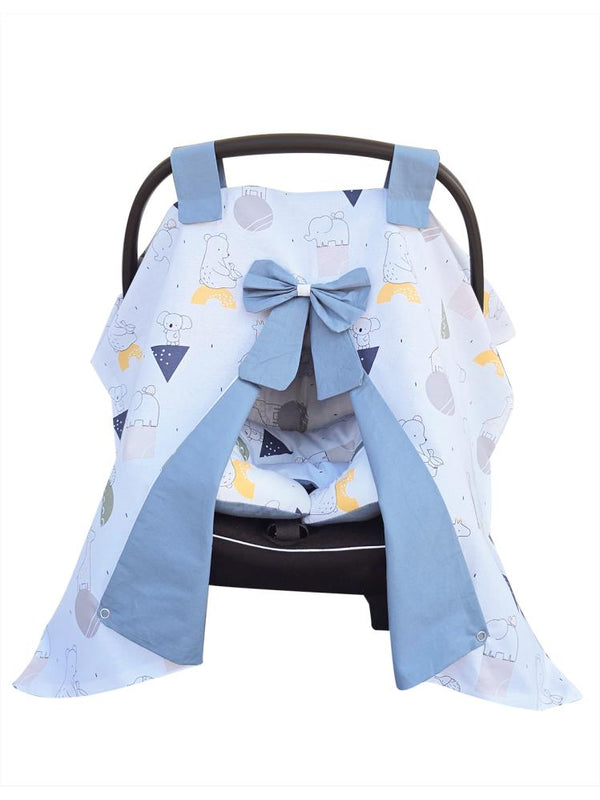 Yuar Baby Puset Örtüsü ve Puset Minderi 2'li Set  - Lacivert