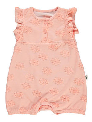 Civil Baby Papatya Kabartmalı  6-18 Ay Tulum - Pudra