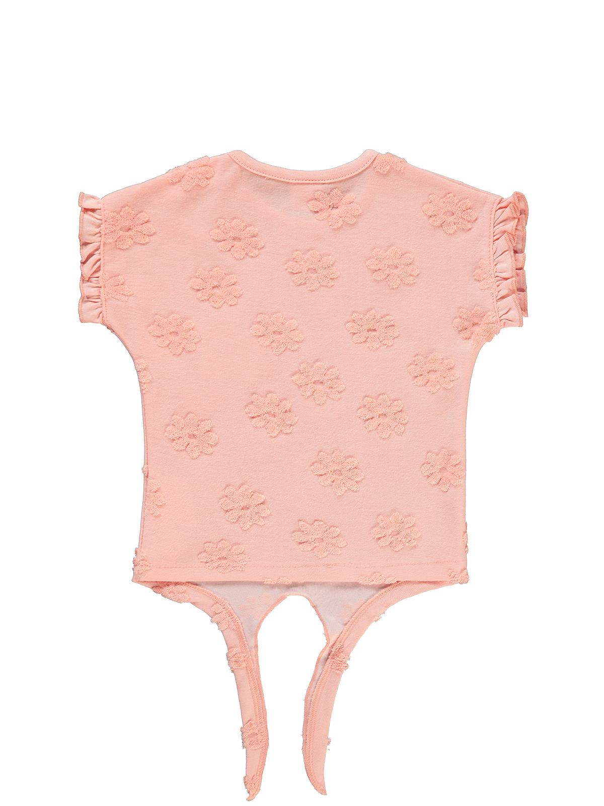 Civil Baby Papatya Kabartmalı Nakışlı 6-18 Ay Tişört - Pudra