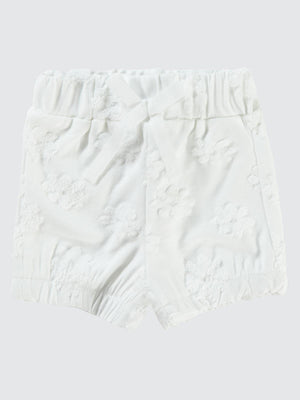 Civil Baby Papatya Kabartmalı  6-18 Ay Şort - Ekru