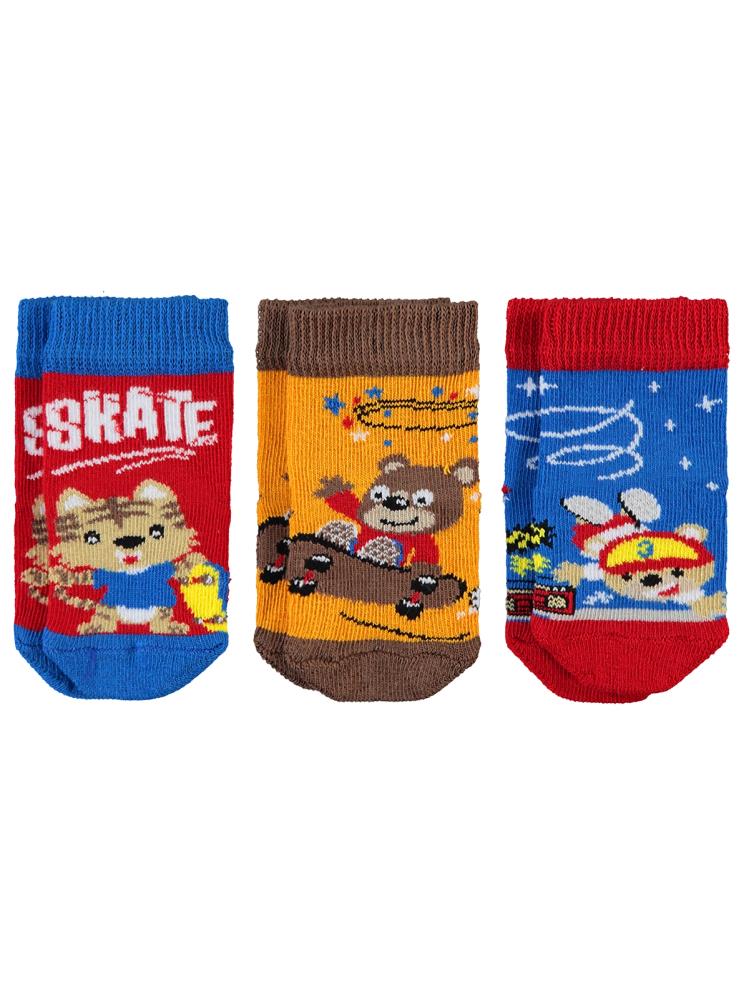 Civil Baby Erkek Bebek 3'lü Çorap Set 6-18 Ay
