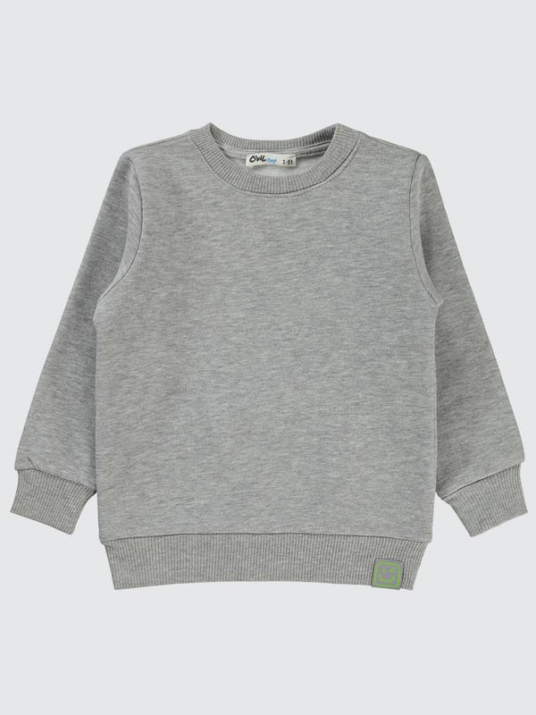 Civil Boys Qr Kod Etiketli 2-5 Yaş Sweatshirt - Gri