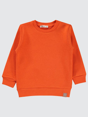 Civil Boys Qr Kod Etiketli 2-5 Yaş Sweatshirt - Turuncu