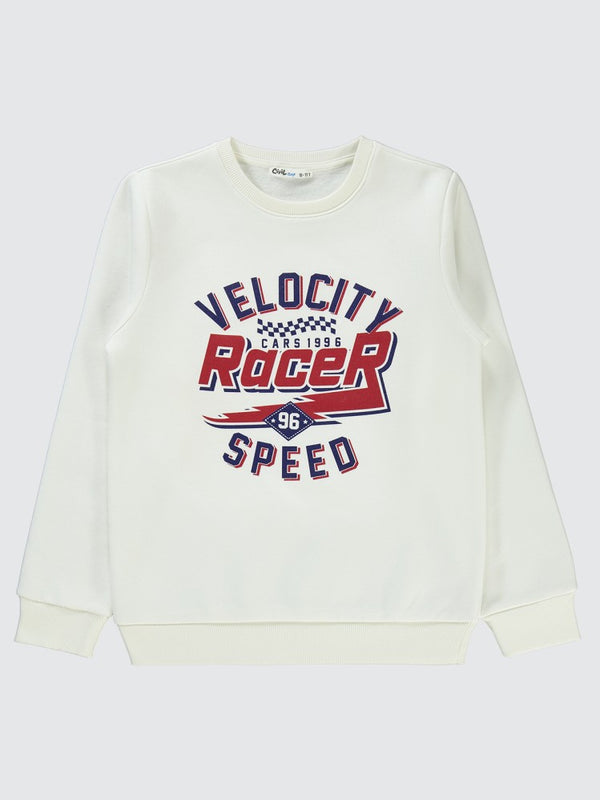 Civil Boys Velocıty Racer Baskılı 10-13 Yaş Sweatshirt - Bordo
