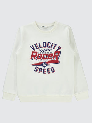 Civil Boys Velocıty Racer Baskılı 10-13 Yaş Sweatshirt - Bordo
