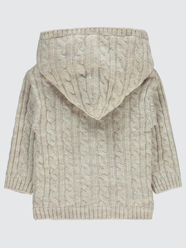 Civil Baby Saç Örgülü Welsoftlu 6-18 Ay Hırka - Bej