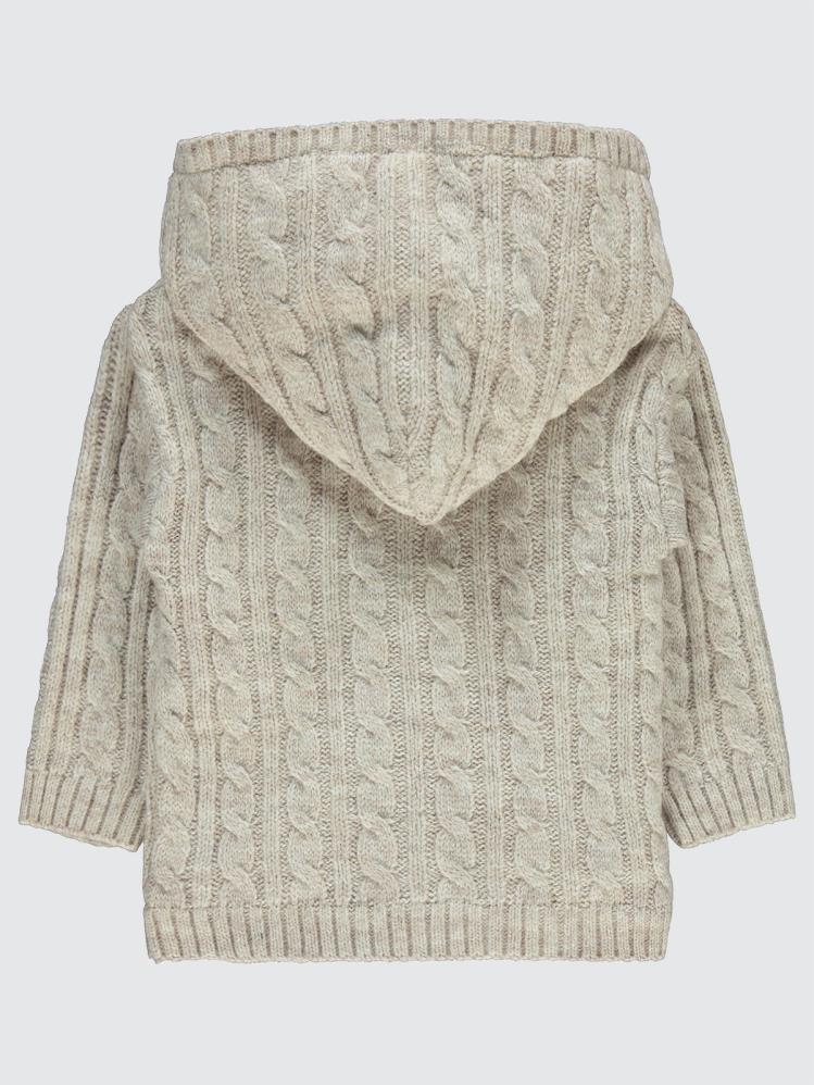 Civil Baby Saç Örgülü Welsoftlu 6-18 Ay Hırka - Bej