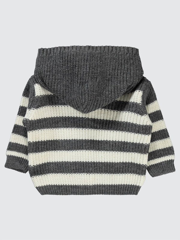 Civil Baby Çizgili 6-18 Ay Hırka - Gri