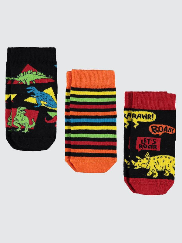 Civil Boys Dinazor 3'lü 2-12 Yaş Erkek Soket Çorap