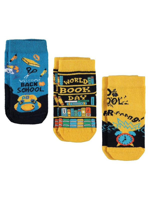 Civil Socks Back To School 3'lü 2-12 Yaş Erkek Soket Çorap