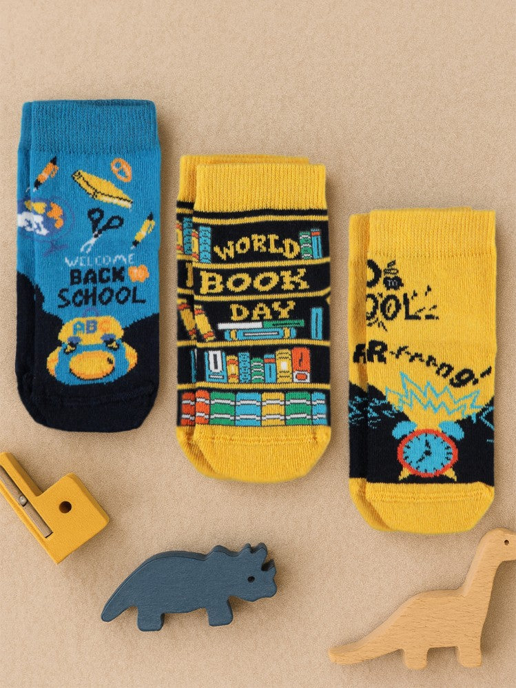 Civil Socks Back To School 3'lü 2-12 Yaş Erkek Soket Çorap