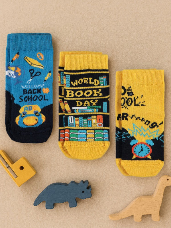 Civil Socks Back To School 3'lü 2-12 Yaş Erkek Soket Çorap