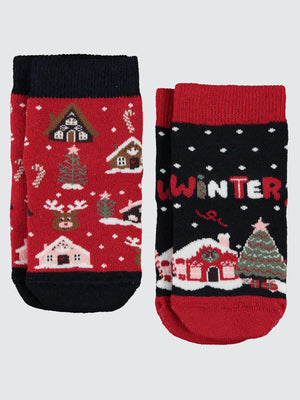 Civil Girls Winter Havlu 2'li 3-11 Yaş Havlu Soket Çorap