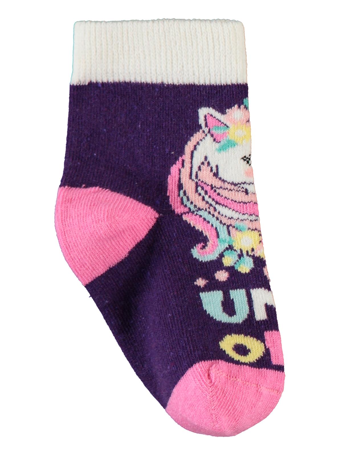 Civil Girls Unicorn 3'lü 3-11 Yaş Kız Soket Çorap