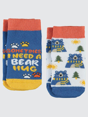 Civil Boys Bear Havlu 2'li 3-11 Yaş Havlu Soket Çorap
