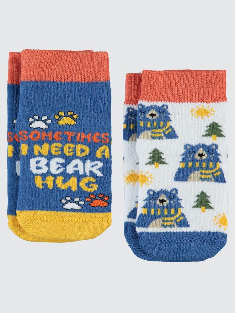 Civil Boys Bear Havlu 2'li 3-11 Yaş Havlu Soket Çorap