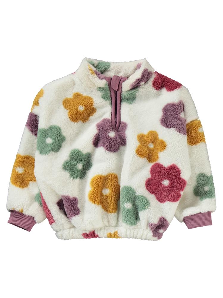 Civil Baby Renkli Çiçek Empirmeli 6-18 Ay Takım - Ekru