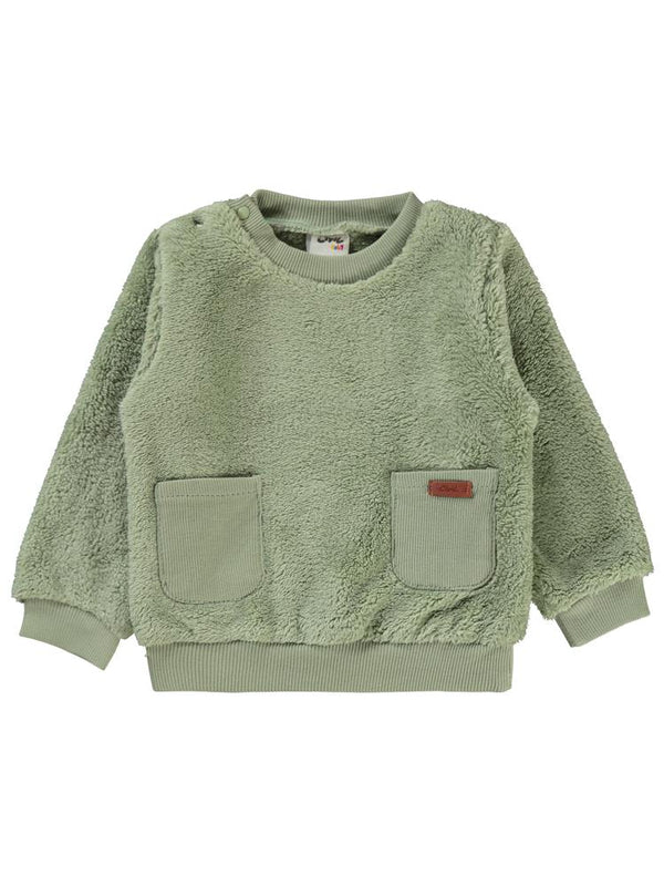 Civil Baby Kaşkorse Cepli 6-18 Ay Sweatshirt - Haki