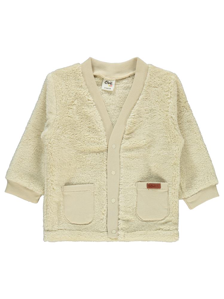 Civil Baby Kaşkorse Cepli 6-18 Ay Hırka - Bej