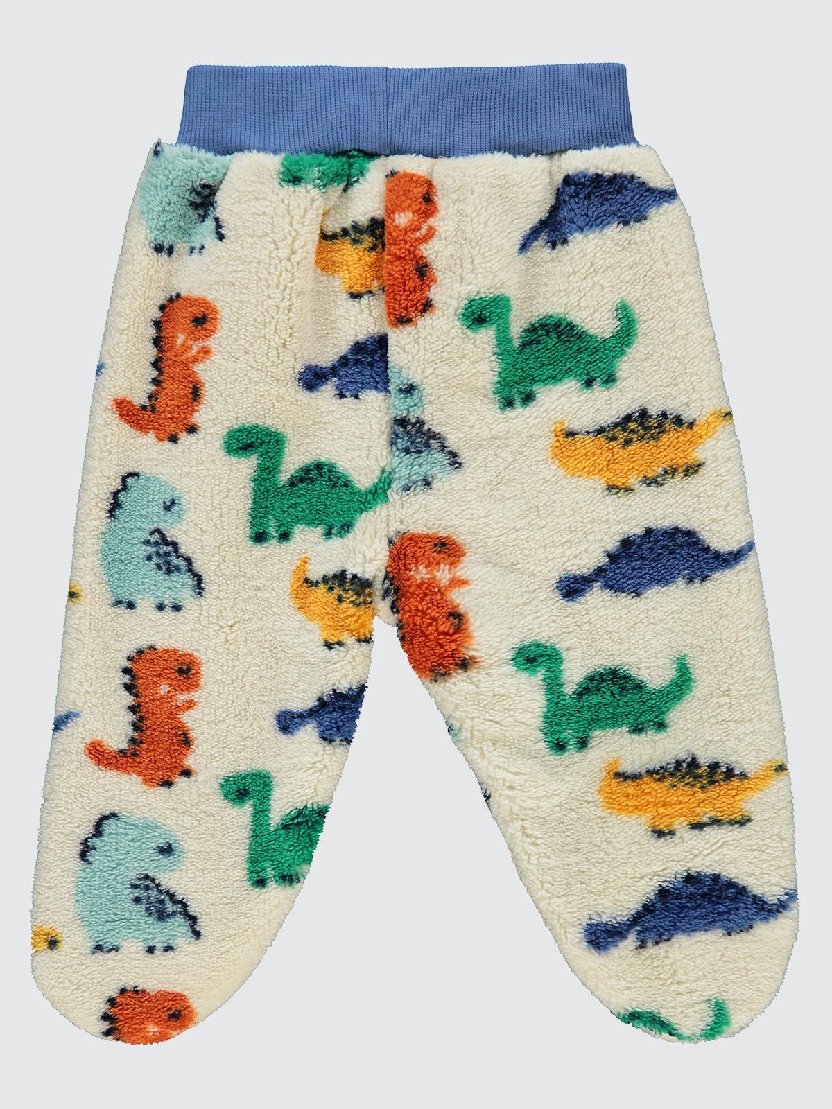 Civil Baby Dinozor Empirmeli Patikli 6-18 Ay Eşofman Altı - Ekru