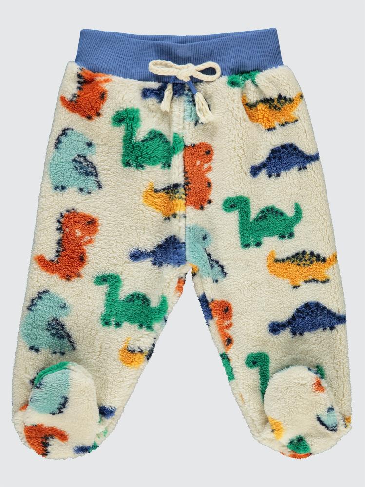 Civil Baby Dinozor Empirmeli Patikli 6-18 Ay Eşofman Altı - Ekru