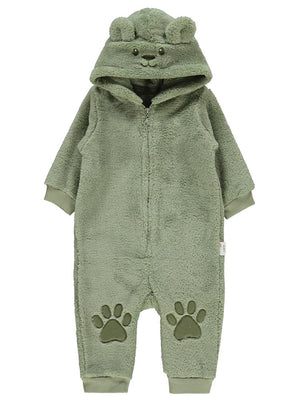 Civil Baby Ayı Nakışlı 6-18 Ay Tulum - Haki