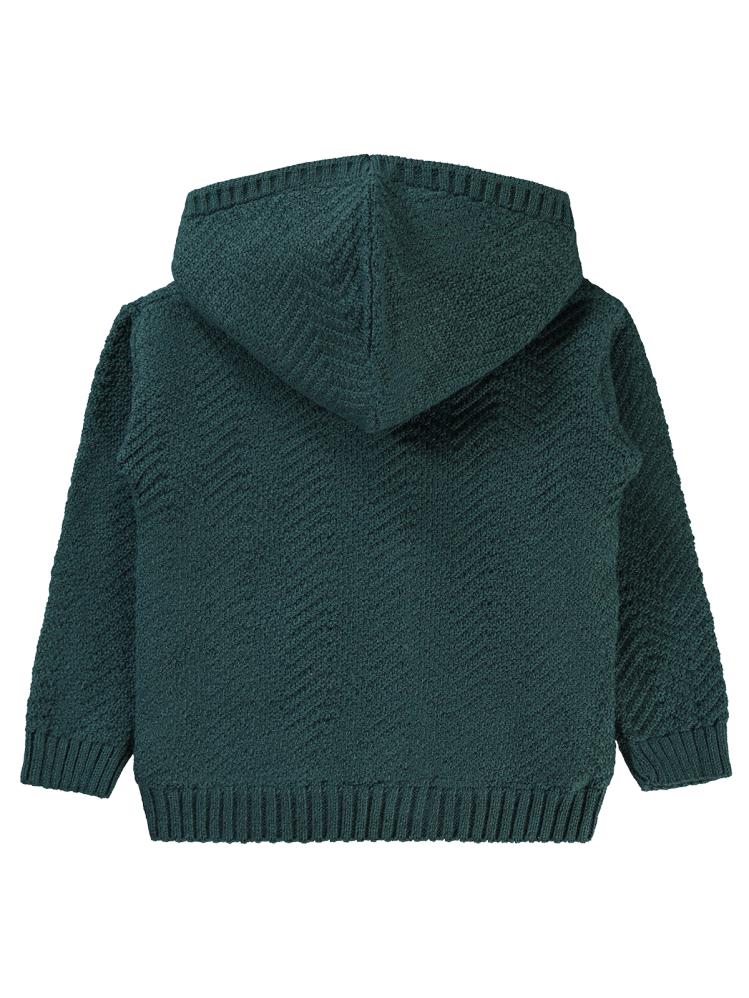 Civil Boys İçi Welsoftlu Balık Sırtı 2-5 Yaş Hırka - Yeşil