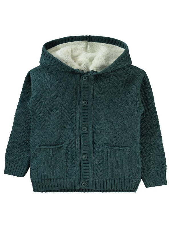 Civil Boys İçi Welsoftlu Balık Sırtı 2-5 Yaş Hırka - Yeşil