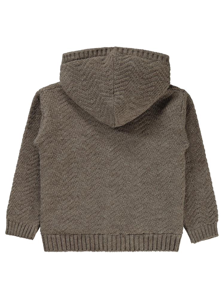 Civil Boys İçi Welsoftlu Balık Sırtı 2-5 Yaş Hırka - Kahverengi