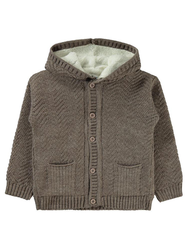 Civil Boys İçi Welsoftlu Balık Sırtı 2-5 Yaş Hırka - Kahverengi