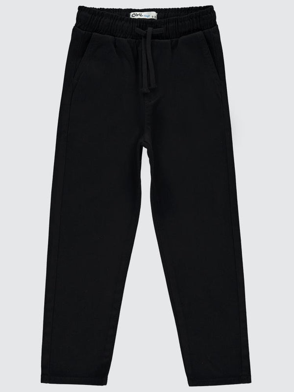 Civil Boys Beli Lastikli Chinno 6-9 Yaş Pantolon - Siyah
