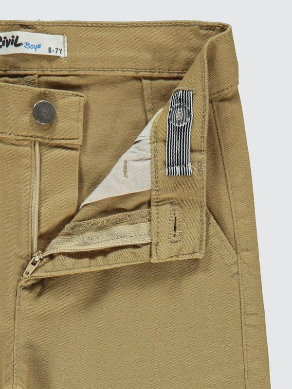 Civil Boys 5 Cep Klasik 10-13 Yaş Pantolon - Kahverengi