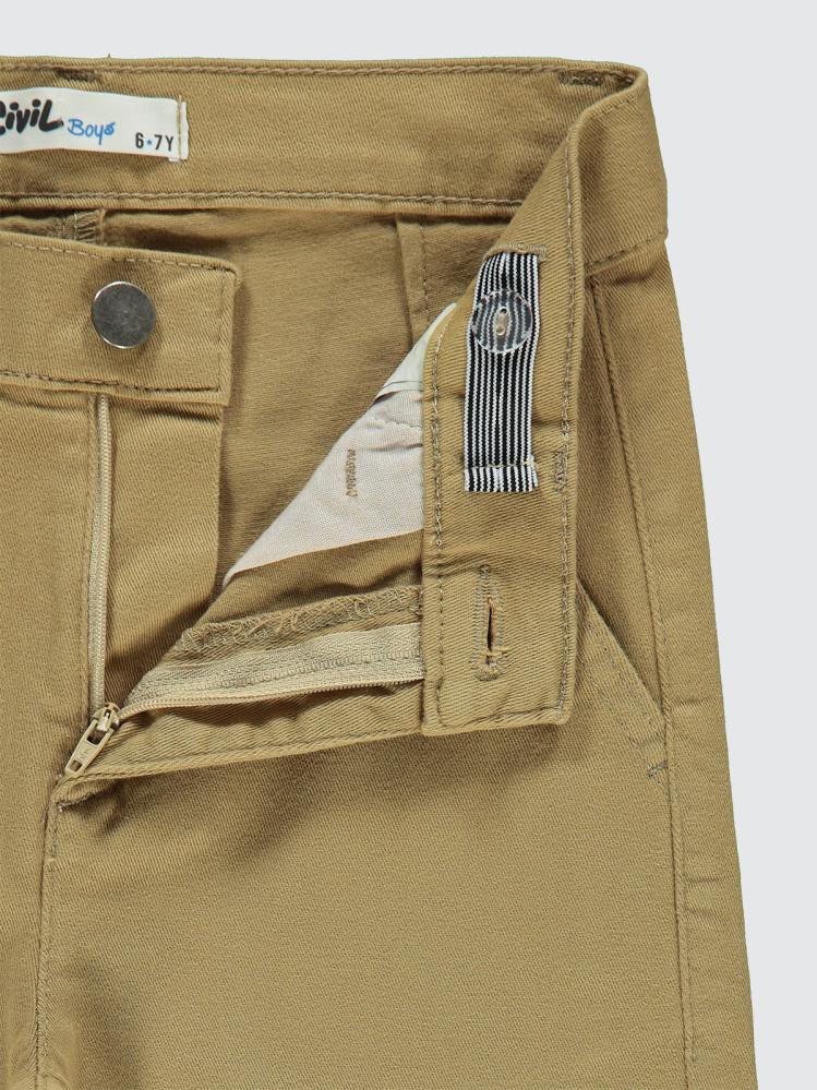 Civil Boys 5 Cep Klasik 10-13 Yaş Pantolon - Kahverengi