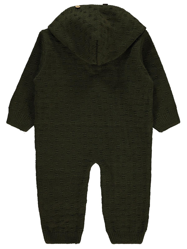 Civil Baby Yandan Açılımlı Tiktak Band Detaylı 6-18 Ay Tulum - Haki