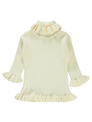 Civil Baby Yaka Tor ve Full Pileli 6-18 Ay Kazak - Ekru